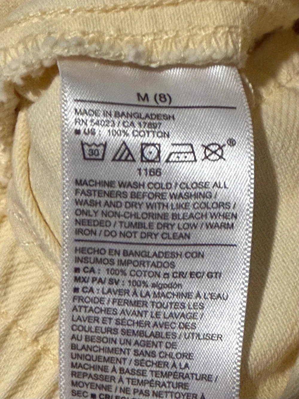 Old Navy Pale Yellow Button-Front Girls' Skirt 6/7